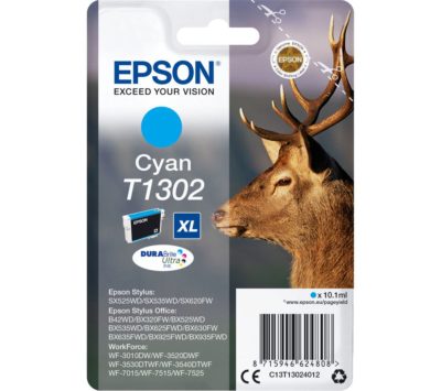 EPSON Stag T1302 Cyan Ink Cartridge EPSON Stag T1302 Cyan Ink Cartridge